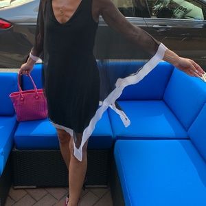 analili silk butterfly sleeve dress